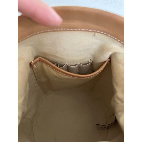 Old Trend Vintage Doctor Bucket Leather Crossbody Bag Handle Strap Brown Buckle - Picture 14 of 16